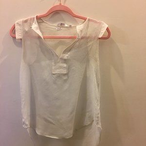 100% silk Delicate white top